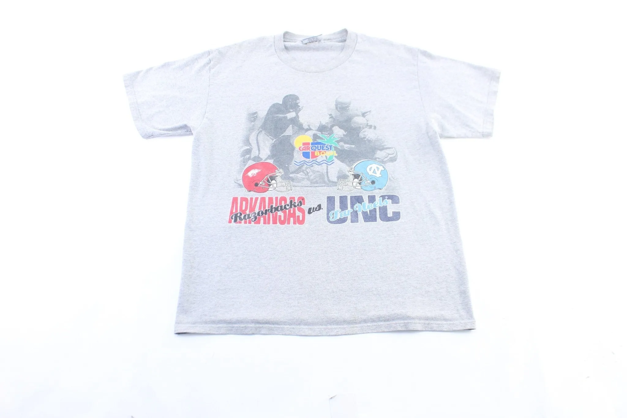 1995 Arkansas Razorbacks vs UNC Tar Heels Carquest Bowl T-Shirt