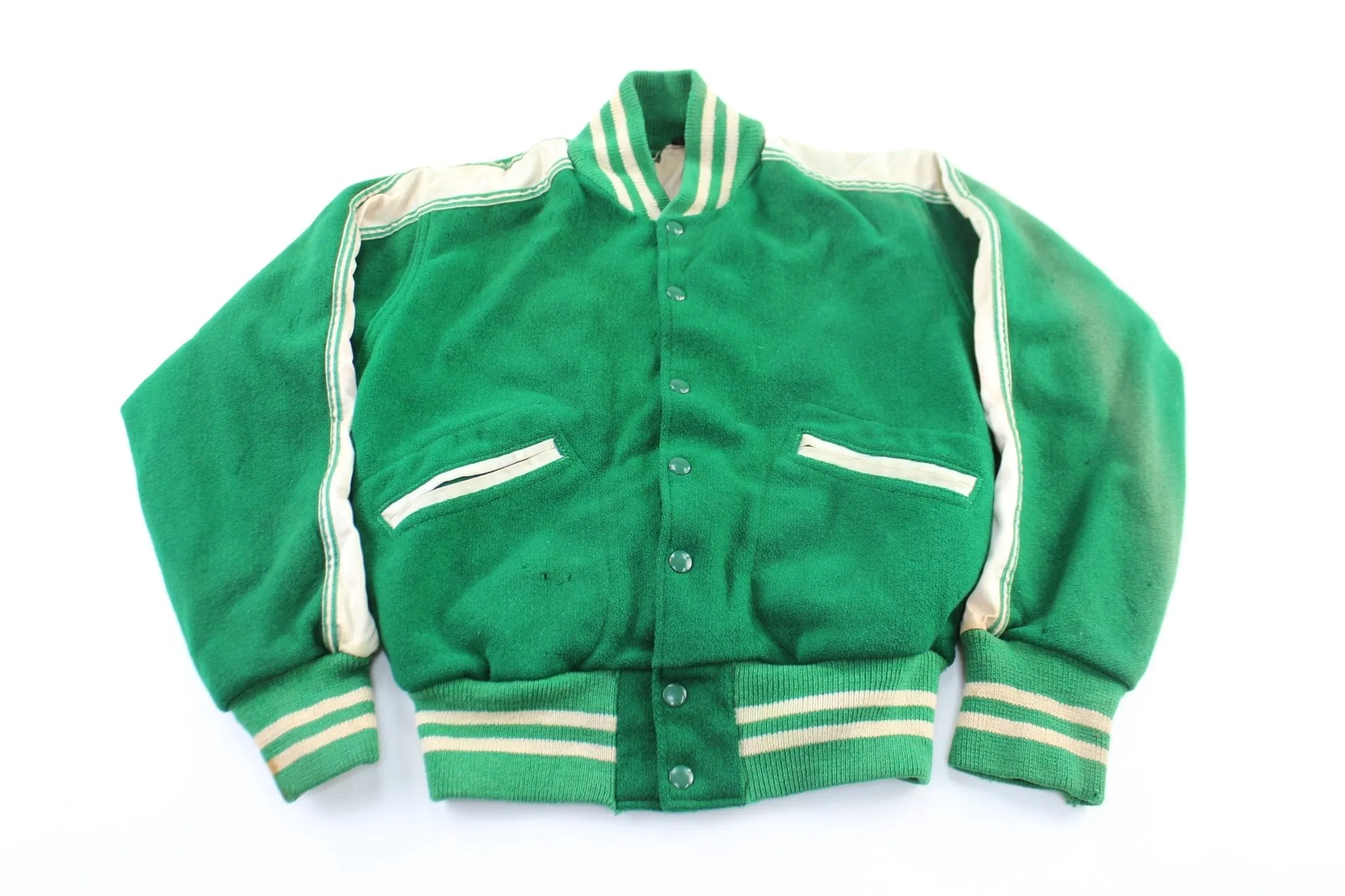 50's Townsend Harris High School Green & White Varsity Jacket