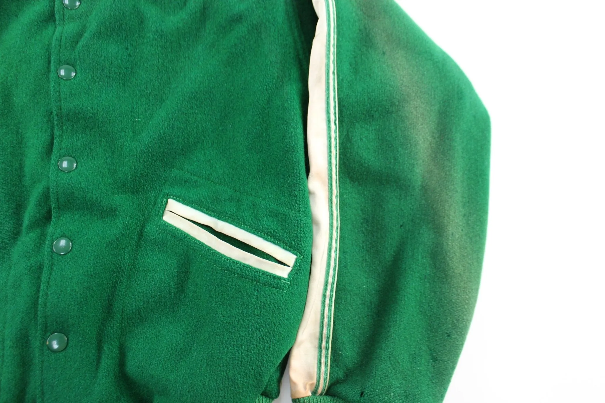 50's Townsend Harris High School Green & White Varsity Jacket