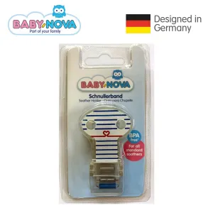 Baby Nova Pacifier Holder - Blue Stripes