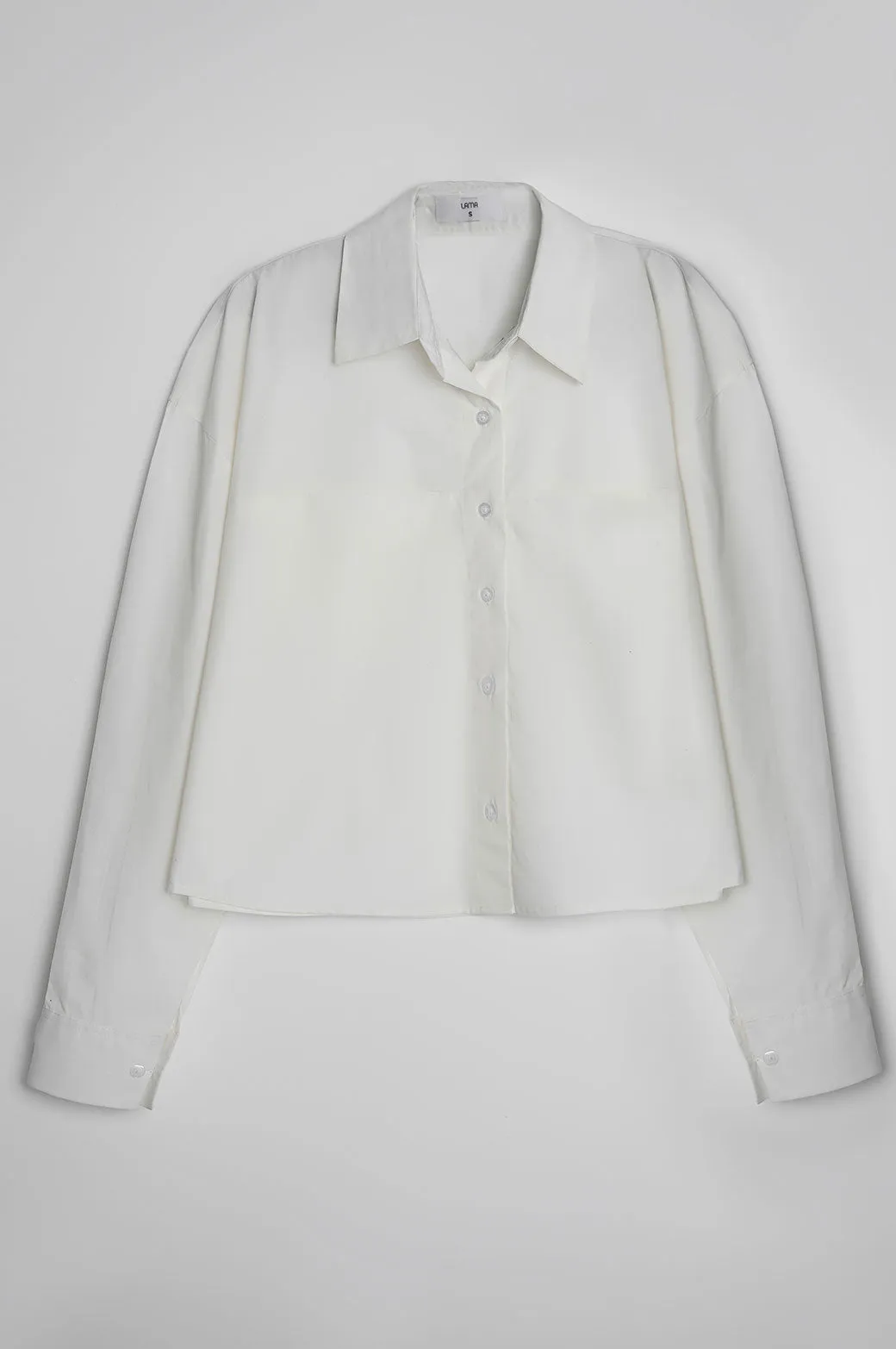 CROPPED BUTTON DOWN SHIRT