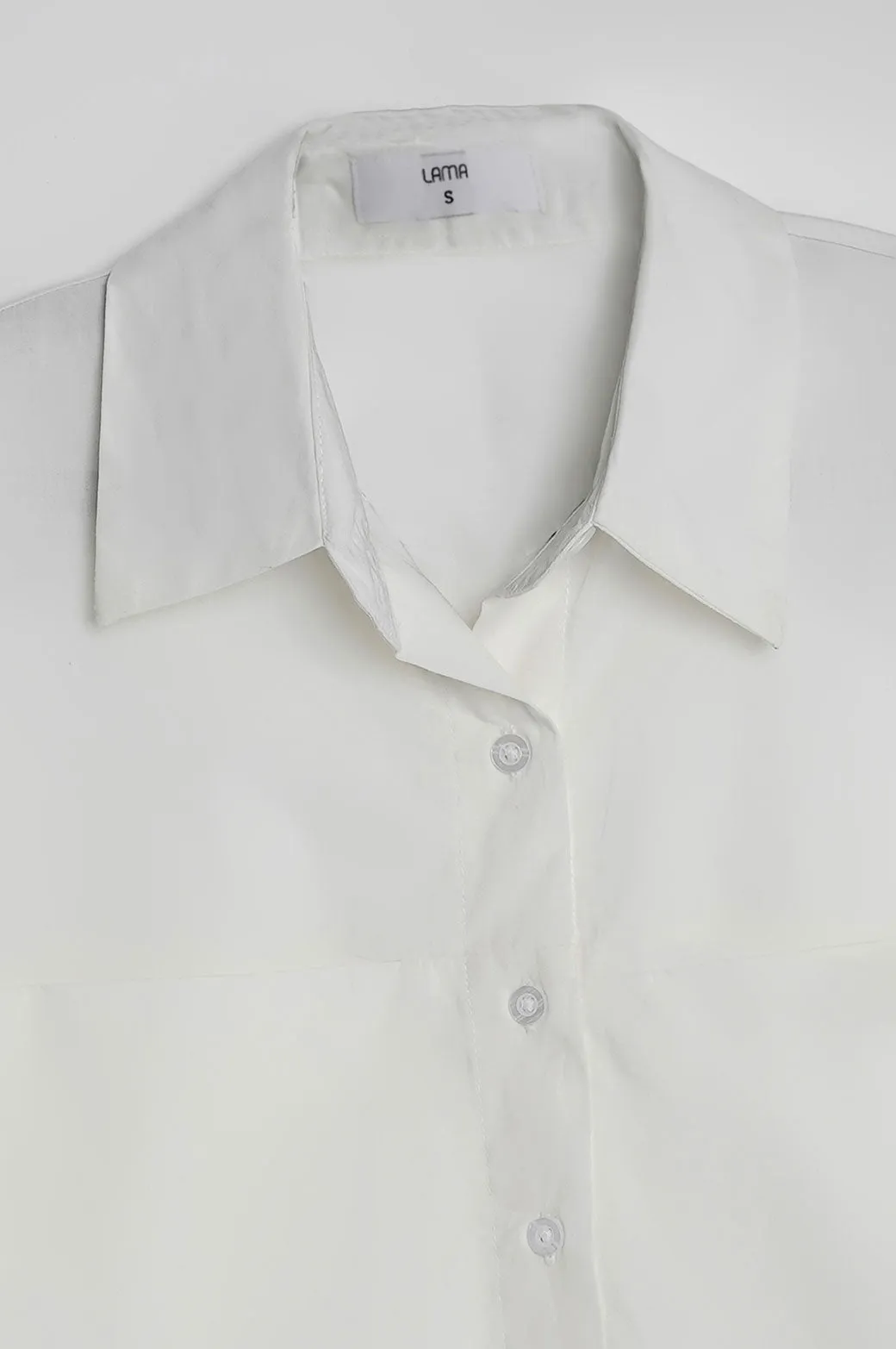 CROPPED BUTTON DOWN SHIRT