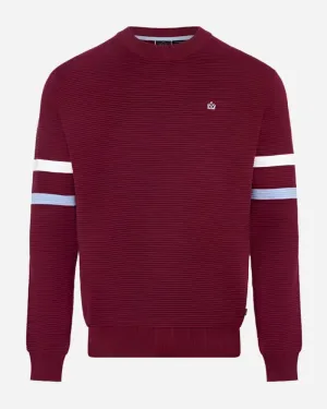 Merc London Clothing MEDWAY Crew Top Burgundy