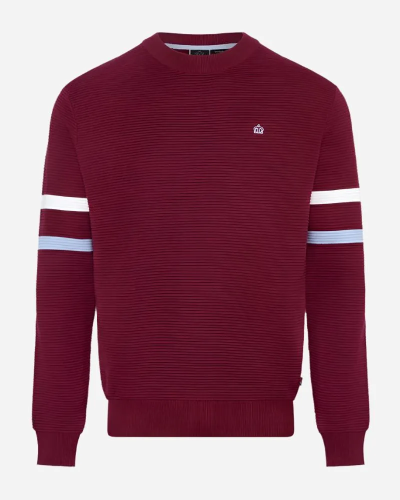 Merc London Clothing MEDWAY Crew Top Burgundy